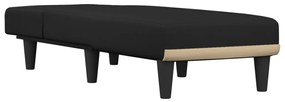 Chaise longue tecido preto