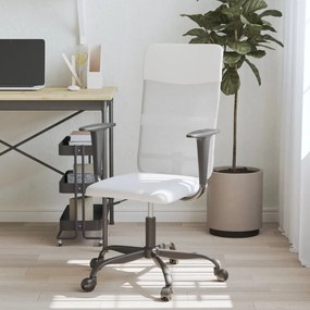 vidaXL Cadeira escritório tecido malha/couro art. regulável branco