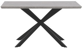 Mesa de jantar com efeito de concreto e preto 140 x 80 cm SPECTRA Beliani
