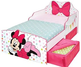 CAMA INFANTIL MINNIE COM COLCHÃO E ALMOFADA 145 cm x 77 cm x 65 cm