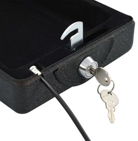 Cofre de Segurança Preto Metal Pequeno Fechaduras
