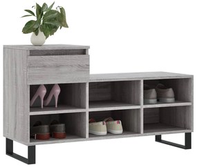 Sapateira 102x36x60 cm derivados de madeira cinzento sonoma