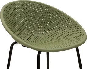 CONJUNTO DE 2 BANCOS DE BAR IBIZA 50X50X98 CM (ALTURA DO ASSENTO 75 CM) VERDE E PRETO