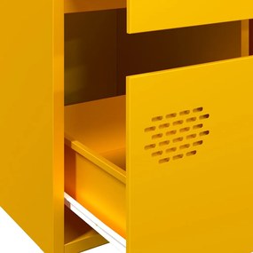 Móvel alto 68x39x101,5 cm aço amarelo mostarda