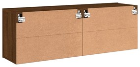 Móveis de parede para TV 2 pcs 60x30x41 cm carvalho castanho