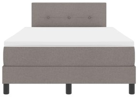 Cama Box com Colchão e Luz LED Taupe 120x190 cm Tecido