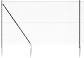 vidaXL Poste de Cerca Cinzeto 25 x 1,6 m (malha de 13 mm) Aço e PVC