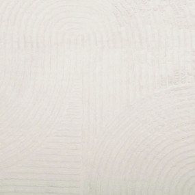 Tapete de pelo curto IZA visual escandinavo 160x230cm cor creme