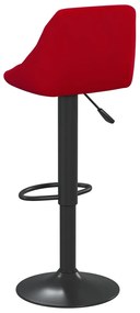 Bancos de bar 2 pcs veludo vermelho tinto