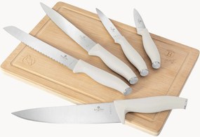 Facas de cozinha com tábua de corte em madeira de bambu Lorik, conjunto de 6