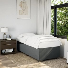 Estrutura de cama sem colchão 90x200 cm tecido cinzento-escuro
