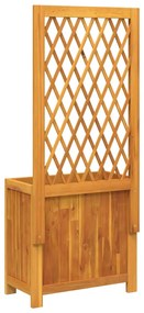 Vaso/floreira c/ treliça 55x29,5x132cm madeira de acácia maciça