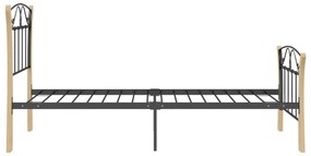 Estrutura de cama 90x200 cm metal preto