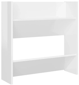Sapateiras de parede 4pcs derivados de madeira branco brilhante