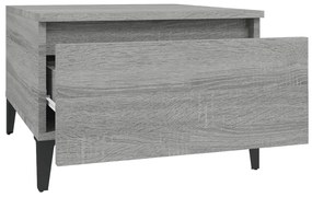 Mesa de apoio 50x46x35 cm derivados de madeira cinzento sonoma