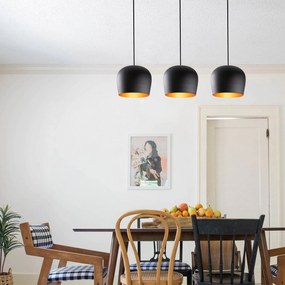 Candeeiro de Teto Berceste – Preto – 74 cm de Diâmetro, 110 cm de Altu