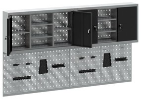 Conjunto de Armário e Painel de Ferramentas VidaXL com 4 Peças Montado