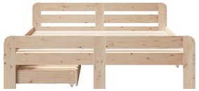 Cama sem colchão 160x200 cm madeira de pinho maciça