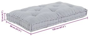 Almofada para Sofá em Paletes Cinzeto Standard Algodão