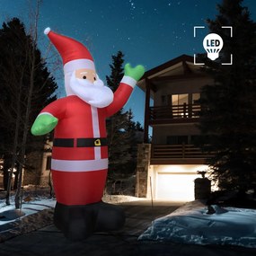 vidaXL Pai Natal insuflável LED IP20 600 cm XXL