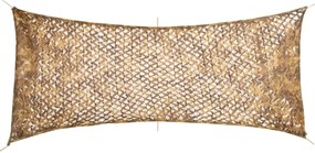 vidaXL Rede de camuflagem com saco de arrumação 409x206 cm areia