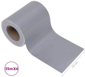 4 pcs painéis privacidade p/ jardim 35x0,19 m PVC cinza-claro