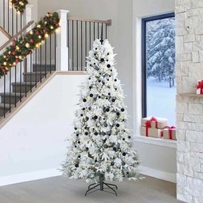 vidaXL Árvore de Natal Articulada Artificial Branco 240 cm PE e PVC