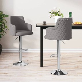 vidaXL Bancos de bar 2 pcs tecido cinzento-escuro
