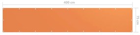Tela de varanda 75x400 cm tecido Oxford laranja