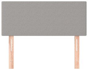 Cabeceira de cama tecido 80x5x78/88 cm cinzento-claro