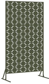 Tela de Privacidade Verde Azeitona 100x50x180 cm de Aço
