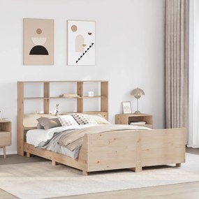 vidaXL Cama sem colchão 150x200 cm madeira de pinho maciça