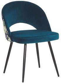 Conjunto de 2 cadeiras de veludo azul VIVIAN Beliani