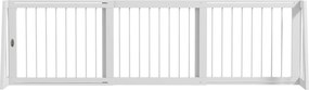 PawHut Portão para Cães, antiderrapante, autoportante, extensível, armação de madeira, 71-190x38,5x56cm, Branco | Aosom Portugal