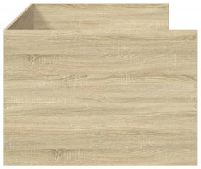 Sofá-cama com gavetas sem colchão 75x190 cm carvalho sonoma