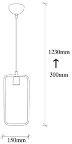 Candeeiro de Teto Geonni – Preto – 15 x 6 cm