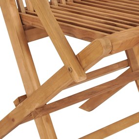 Cadeiras de jardim dobráveis 6 pcs madeira de teca maciça