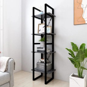 vidaXL Estante com 4 prateleiras 40x30x140 cm derivados madeira cinza