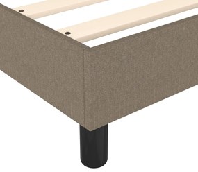 Cama com molas/colchão 80x200 cm tecido castanho-acinzentado