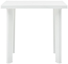 Mesa de jardim 80x75x72 cm plástico branco