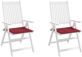 Almofadões p/ cadeiras jardim 2pcs tecido oxford vermelho tinto
