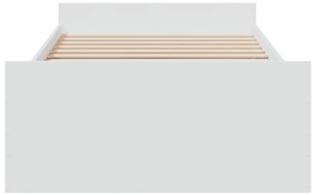 Estrutura cama c/ gavetas 75x190 cm derivados de madeira branco