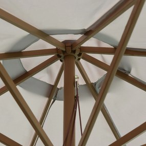 Chapéu de Sol de Jardim Ø300x250cm com Sistema de Polia Teto Ventilado