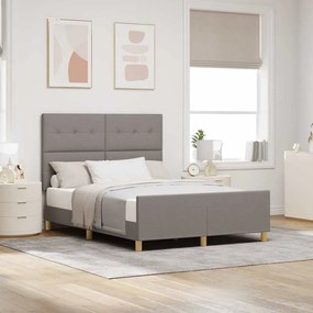 Cama vidaXL Taupe 140x190 cm Tecido
