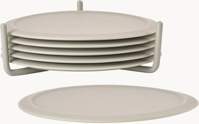 Bases para copos em silicone com suporte Plain, conjunto de 6