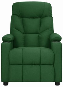 Poltrona elevatória de massagens tecido verde-escuro