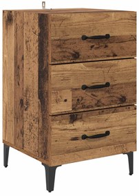vidaXL Armário de Cabeceira Madeira antiga 40 x 40,5 x 66 cm