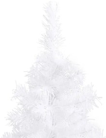 Árvore de Natal artificial de canto 210 cm PVC branco