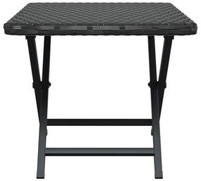 Mesa dobrável 45x35x32 cm vime PE preto