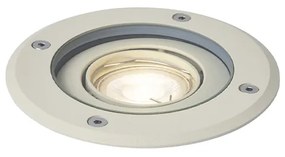Foco de chão moderno bege GU10 50mm ajustável IP65 - Delux